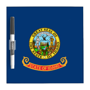 Idaho Flag: the Gem State, America Mountain West Dry Erase Board