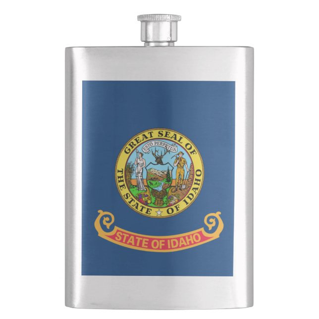 Idaho Flag: the Gem State, America Mountain West Flask (Front)