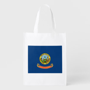 Idaho Flag: the Gem State, America Mountain West Grocery Bag