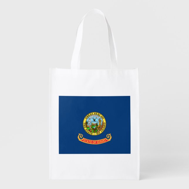 Idaho Flag: the Gem State, America Mountain West Grocery Bag (Front)