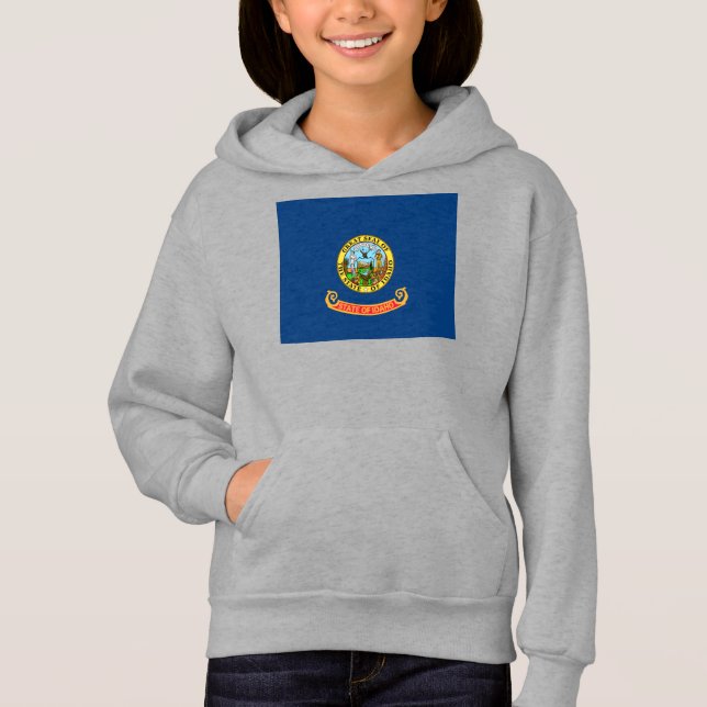 Idaho Flag: the Gem State, America Mountain West Hoodie (Front)