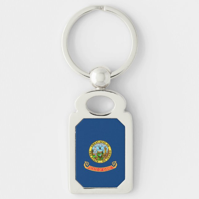 Idaho Flag: the Gem State, America Mountain West Keychain (Front)