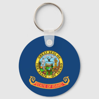 Idaho Flag: the Gem State, America Mountain West Keychain