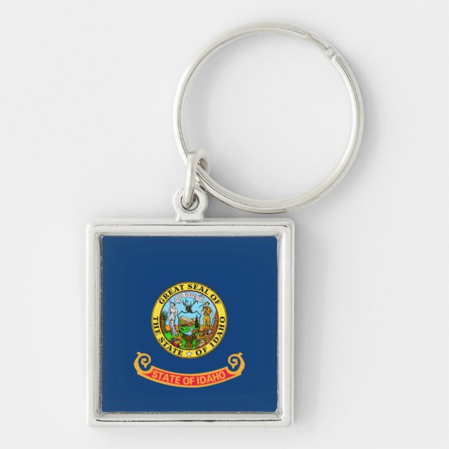 Idaho Flag: the Gem State, America Mountain West Keychain (Front)