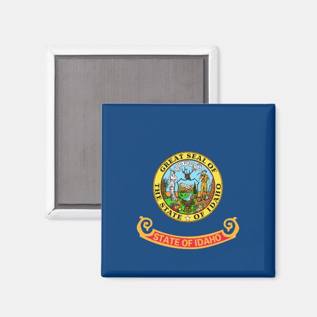 Idaho Flag: the Gem State, America Mountain West Magnet (Front/Back)