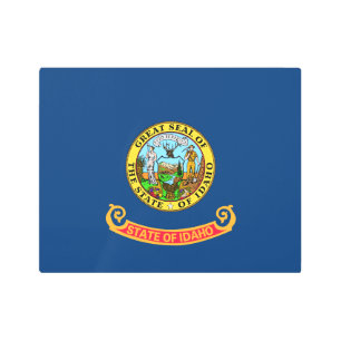 Idaho Flag: the Gem State, America Mountain West Metal Print