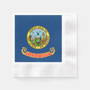 Idaho Flag: the Gem State, America Mountain West Napkins
