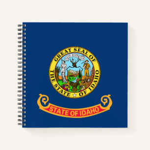 Idaho Flag: the Gem State, America Mountain West Notebook