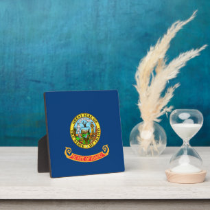 Idaho Flag: the Gem State, America Mountain West Plaque