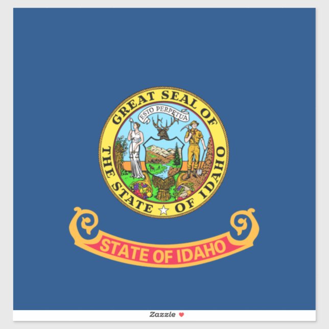 Idaho Flag: the Gem State, America Mountain West Sticker (Sheet)