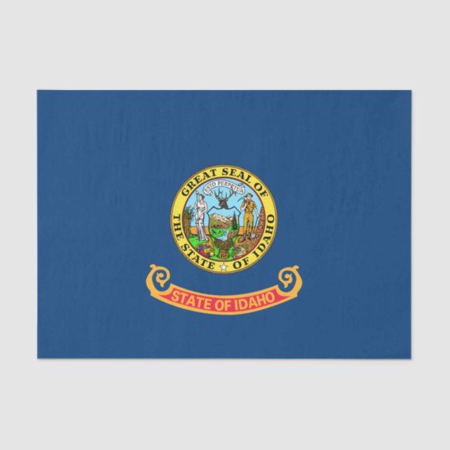 Idaho Flag: the Gem State, America Mountain West Tissue Paper (Front)