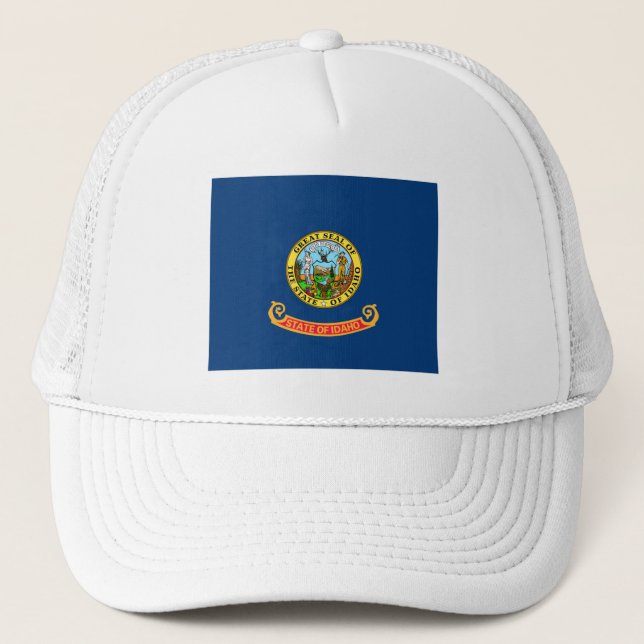Idaho Flag: the Gem State, America Mountain West Trucker Hat (Front)