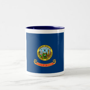 Idaho Flag: the Gem State, America Mountain West Two-Tone Coffee Mug