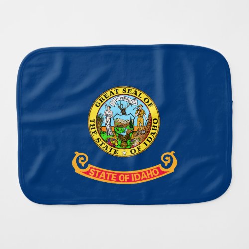 Idaho Flag the Gem State American states Baby Burp Cloth