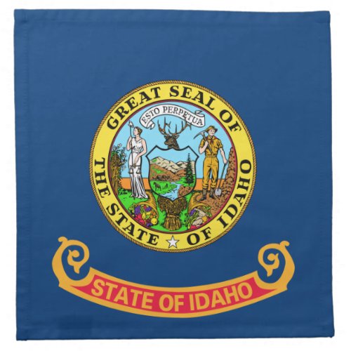 Idaho Flag the Gem State American states Cloth Napkin