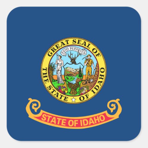 Idaho Flag the Gem State American states Square Sticker