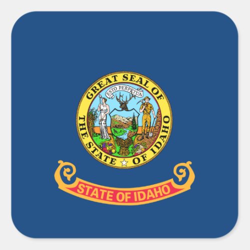 Idaho Flag the Gem State American states Square Sticker