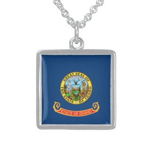 Idaho Flag the Gem State American states Sterling Silver Necklace