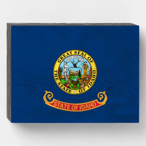 Idaho Flag the Gem State American states Wooden Box Sign