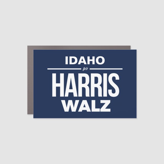 Idaho for Harris Walz Car Magnet (Front)
