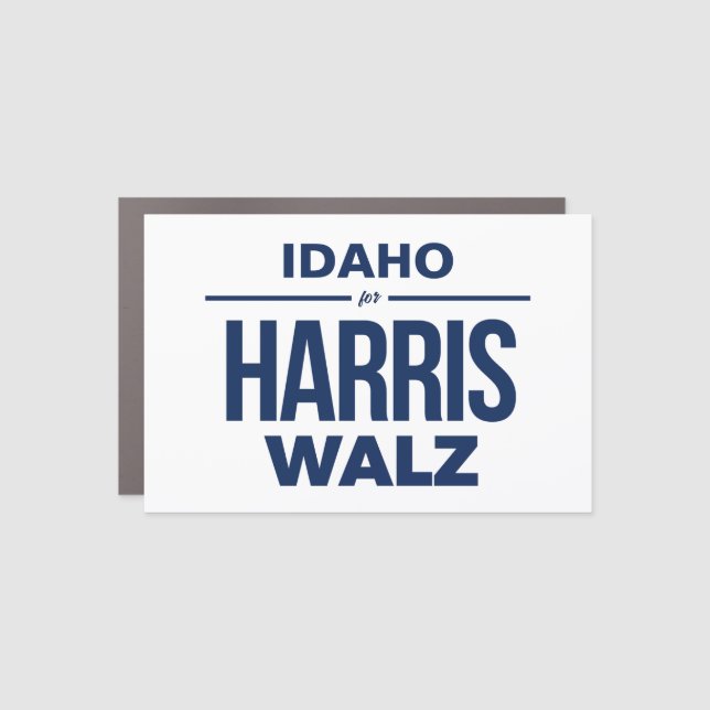 Idaho for Harris Walz Car Magnet (Front)