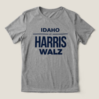 Idaho for Harris Walz Tri-Blend Shirt