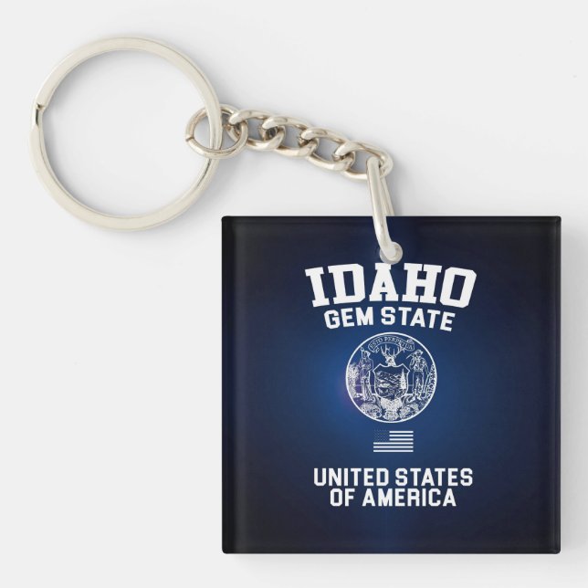 Idaho Gem State Keychain (Front)