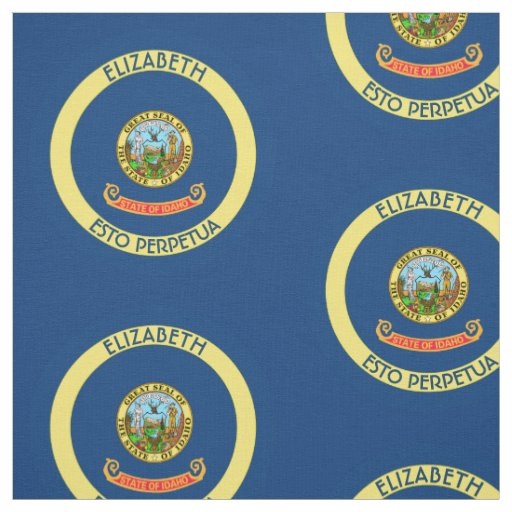 Idaho Gem State Personalized Flag Fabric