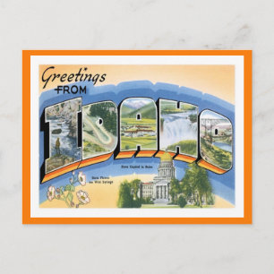 Idaho Greetings From US States Postcard