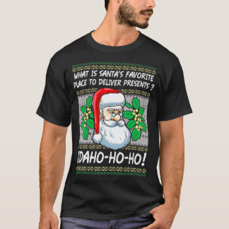 Idaho Ho Funny Christmas Santa Jokes Gift T-Shirt