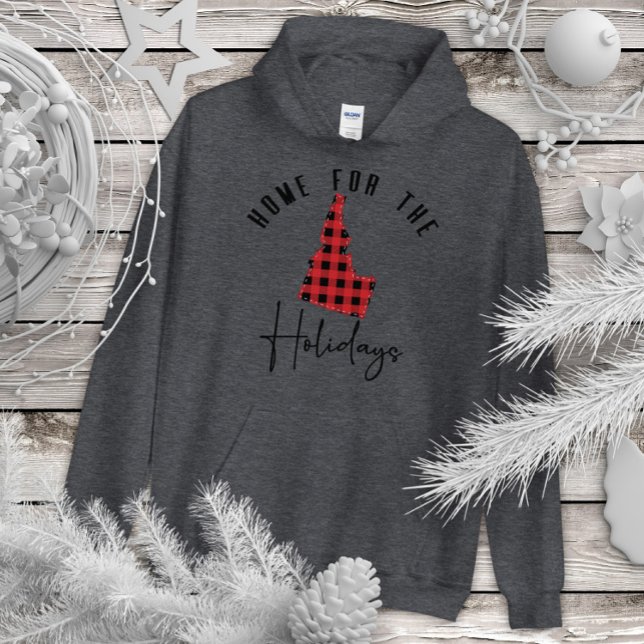 Idaho Holiday Buffalo Plaid Home State Hoodie (Creator Uploaded)