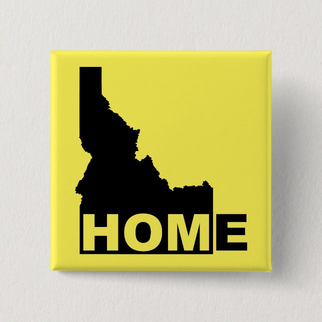 Idaho Home Away From State Button Badge Pin (Front)