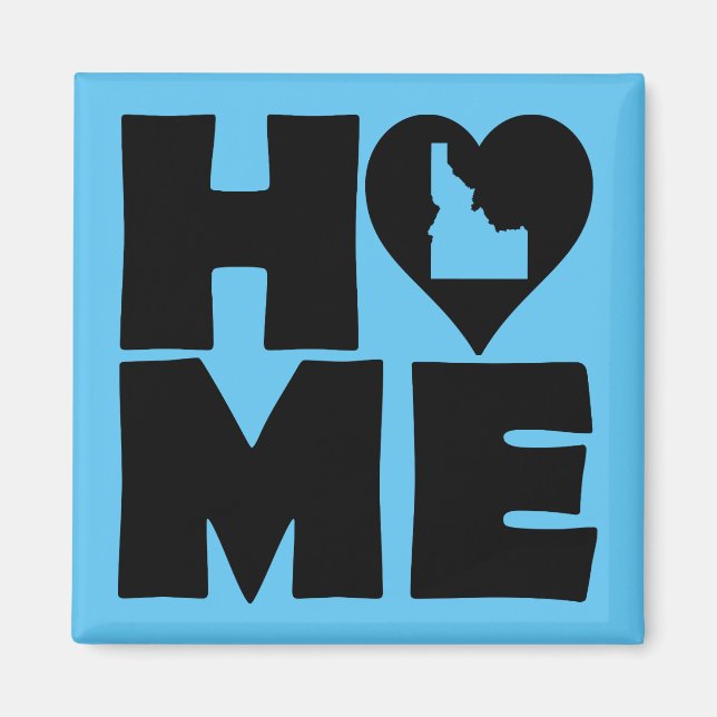 Idaho Home Heart State Fridge Magnet (Front)