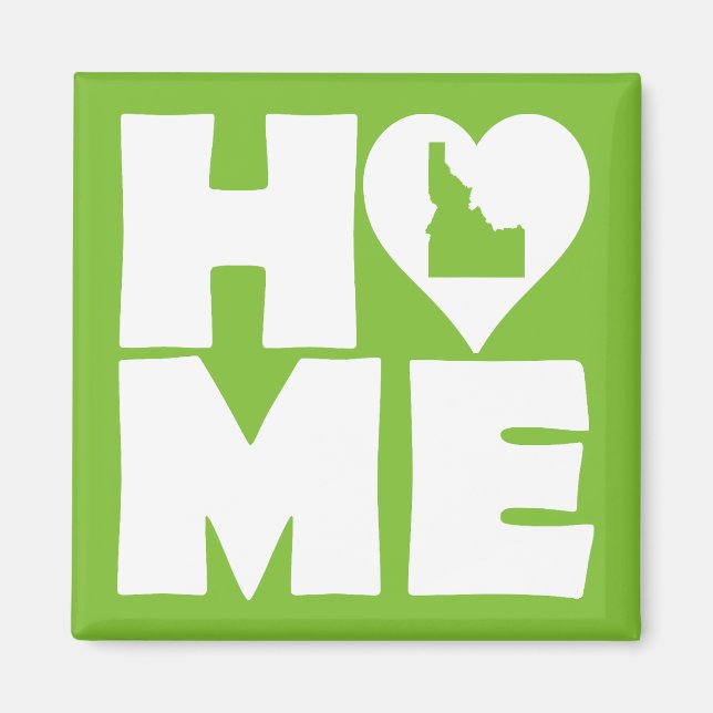 Idaho Home Heart State Fridge Magnet (Front)
