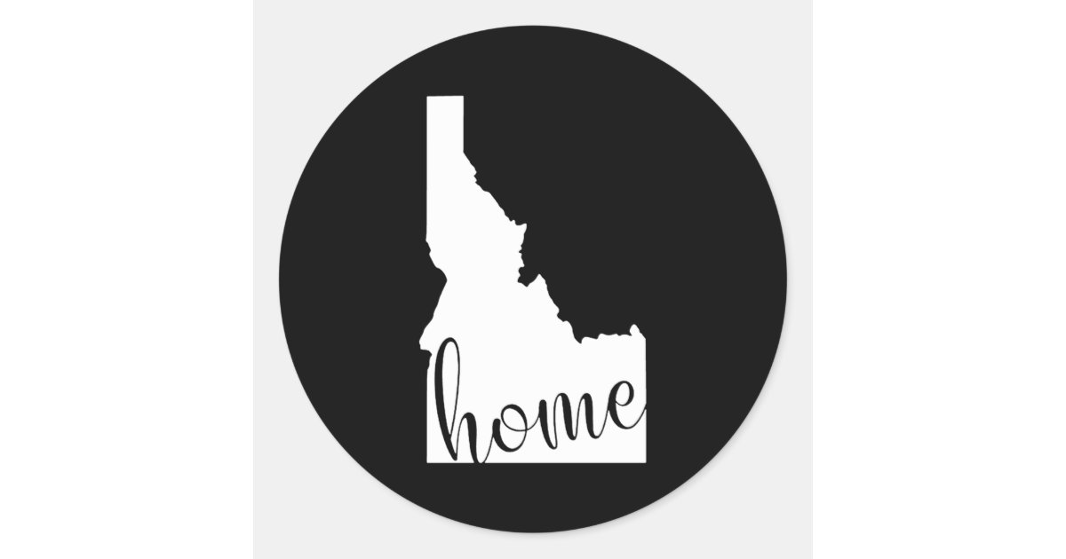 Idaho Home State Map Classic Round Sticker | Zazzle