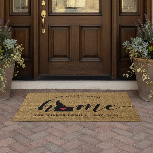Idaho Home State Personalized Doormat (Creator Uploaded)