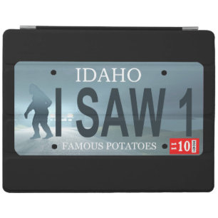 Idaho "I Saw 1" Sasquatch License Plate iPad Smart Cover
