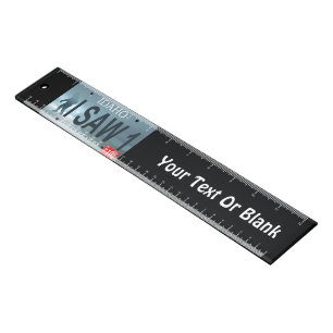 Idaho "I Saw 1" Sasquatch License Plate Ruler