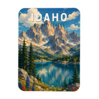 Idaho Illustration Travel Art Vintage