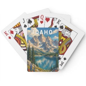 Idaho Illustration Travel Art Vintage Poker Cards