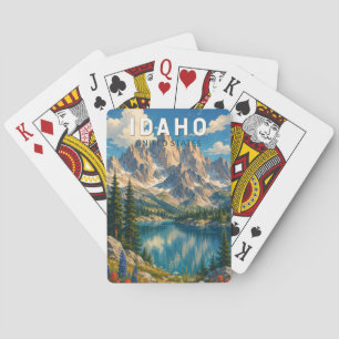 Idaho Illustration Travel Art Vintage Poker Cards