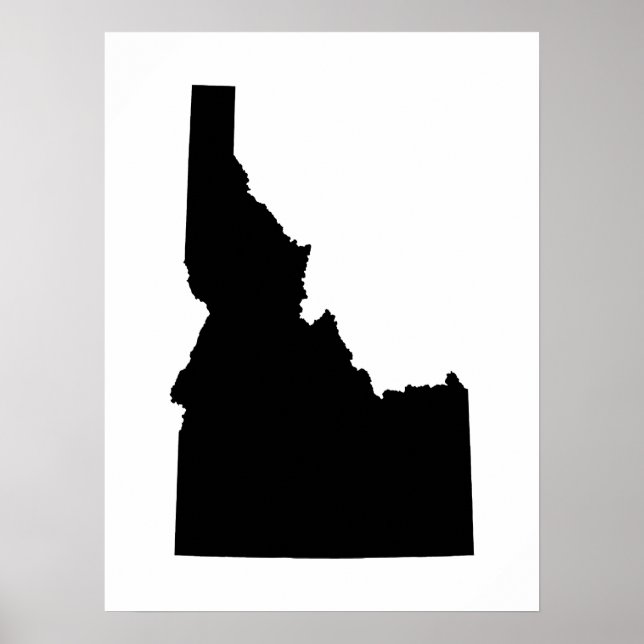 Idaho in Black Poster (Front)