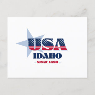 Idaho in Red, White, and Blue Postcard