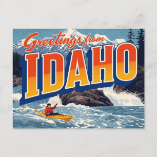 Idaho Kayak White Water Postcard