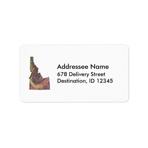 Idaho Map Address Label