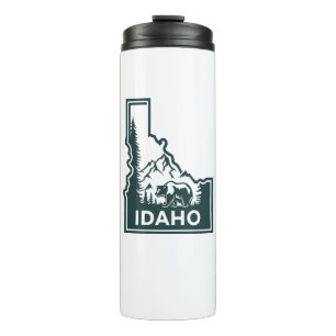 Idaho Map Bear Thermal Tumbler
