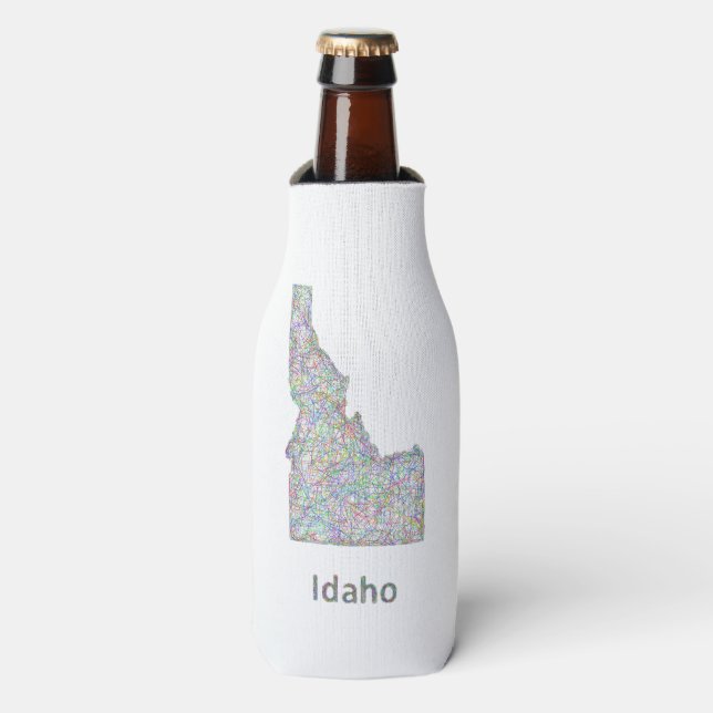Idaho map bottle cooler (Bottle Front)