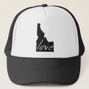 Idaho Map Shaped Chalkboard Love Idahoan Adoring Trucker Hat
