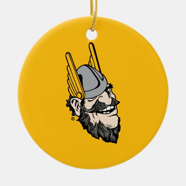 Idaho Mascot Ceramic Ornament (Front)