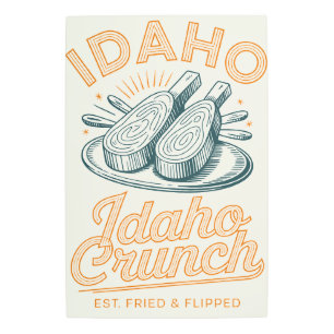 Idaho Metal Art Print – Rustic State Wall Decor